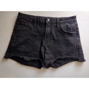 JUSTBLACK Denim Cutoff‎ Shorts Black Raw Hem Size 27 Made in USA